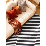 Elle Decoration Črno-bela ročno tkana volnena preproga 200x290 cm Stryve Flux – | Shoptok.si