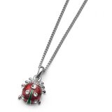 Ženski oliver weber ladybug mini crystal lančić sa swarovski crvenim kristalnim priveskom ( 11182 )