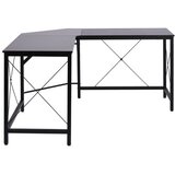 Nesta Računalniška miza v obliki črke L, kotna pisalna miza 150 x 150 x 76 cm, MDF, črna, moderna kotna miza za pisarno in domačo pisarno, (5000494046) | Shoptok.si