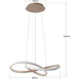 Brilagi LED prigušiva. luster na sajli INFINITY LED/55W/230V 50x50 cm bež + DO | Eponuda.com