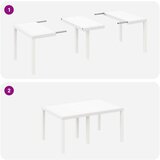  5-delni set za jedilnico na vrtu s blazinami bela poli ratan, (22089838) | Shoptok.si