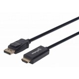 Manhattan HDMI priključni kabel 300.00 cm 153188 crna [1x muški konektor displayport - 1x muški konektor HDMI] | Eponuda.ba