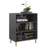  Komoda visoki sjaj siva 57 x 35 x 70 cm od konstruiranog drva | shoptok.hr