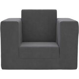  Otroški kavč antracit mehak pliš, (20698321) | Shoptok.si