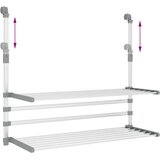  balkonsko stojalo za sušenje perila 89x25x(60–95) cm aluminij | Shoptok.si