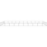 vidaXL Pasji boks srebrn 40 m² jeklo | Shoptok.si
