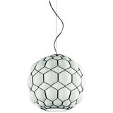  SIRU - Visilica na sajli GALAPAGOS 1xE27/60W/230V crna/bela venecijansko staklo | Eponuda.com