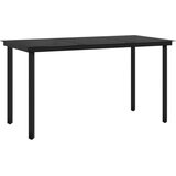  5-dijelni vrtni blagovaonski set s jastucima crni | shoptok.hr