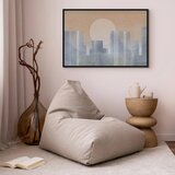  Slika - Modern City (1 Part) Wide - Second Variant 120x80 U crnom drvenom okviru | shoptok.hr