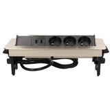 Orno OR-AE-1364 vgrajena miza utičnica 3&amp;times; 230 V + 2&amp;times; USB Slike