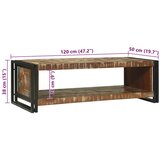  Kava Stol Šareni 120 x 50 x 38 cm Čvrsto drvo iz reciklaže | shoptok.hr