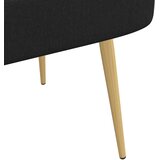  Oblikovana klupa s naslonjačem Crna 110 x 60 x 76 cm Poliester | shoptok.hr