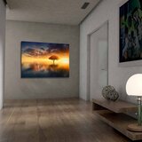 Wallxpert slika na platnu 701002021C-049, usamljeno narandžasto drvo na vodi u zalasku sunca, 70 x 100 cm Cene