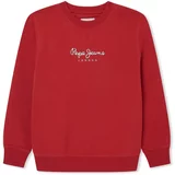 PepeJeans Sweater majica 'EDDIE' crvena / bijela