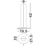 Nova Luce Mjedena metalna LED stolna lampa sa staklenim sjenilom (visina 40 cm) Gloree – | shoptok.hr