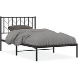  The Living Store Kovinski posteljni okvir z vzglavjem črn 100x190 cm - Posteljni Okvir, (21455317) | Shoptok.si