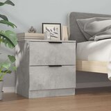  Nočna omarica 2 kosa betonsko siva konstruiran les, (20734287) | Shoptok.si