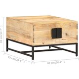  Stolić za kavu 67 x 67 x 45 cm od masivnog drva manga | Eponuda.ba