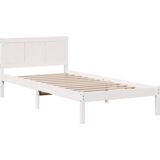 vidaXL Bela lesena postelja Bela Les 100 x 200 cm Vzdržljiva | Shoptok.si
