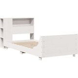  Posteljni okvir brez vzmetnice bel 100x200 cm trdna borovina, (21606966) | Shoptok.si