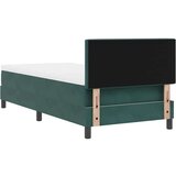 vidaXL Box Spring postelja z vzmetnico in LED temno zelena 100x200 cm žamet, (22050700) | Shoptok.si