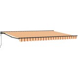 vidaXL Retraktilna tenda Rumena in oranžna 450x300 cm blago - - Rumena - 36.8 - 450x300 cm - 2025- | Shoptok.si