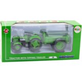 Metal Farm Tractor With Trailer Green 1:18 | shoptok.hr