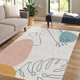 Mila Home kremno bela pralna preproga 80x150 cm abstract shapes – | Shoptok.si