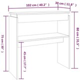  Konzolni stol dimljeni hrast 102x30x80 cm od konstruiranog drva | shoptok.hr
