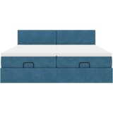 vidaXL Otomanski posteljni okvir z vzmetnicami moder 180x200cm žamet | Shoptok.si