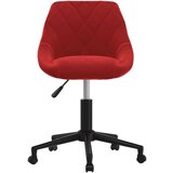 vidaXL Vrtljiv pisarniški stol vinsko rdeč žamet, (21377923) | Shoptok.si