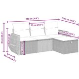  4-dijelni set vrtnih sofa s jastucima svijetlosivi poliratan | shoptok.hr