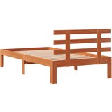 vidaXL Okvir kreveta s uzglavljem voštano smeđi 100x200 cm od borovine | shoptok.hr