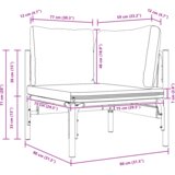  Zunanja Pohištvo z blazino Antracit 80 x 80 x 71 cm Jeklo, (5000282290) | Shoptok.si