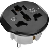 AVIZAR Adapter za polnjenje Universal EU v UK / AU / ZDA / CN, Črna, (5000220145) | Shoptok.si