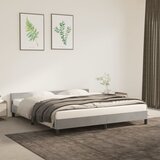 vidaXL Posteljni okvir z vzglavjem svetlo siv 160x200 cm žamet Cene