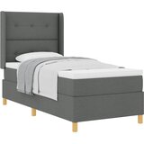  Krevet s opruga kutije Tamno siva 100 x 200 cm tkanina | shoptok.hr