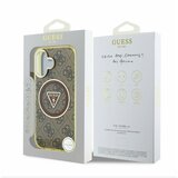 Guess IML 4G Glitter and Triangle Logo MagSafe Zadní Kryt pro iPhone 16 Brown Ovitek za telefon Vijolična | Shoptok.si