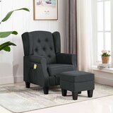  Masažna fotelja od tkanine s tabureom tamnosiva | shoptok.hr