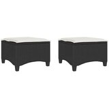  Vrtne stolice s jastucima 2 kom. Crne 55x55x36 cm Poli ratan | shoptok.hr