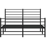  Metalni okvir kreveta uzglavlje i podnožje crni 160x200 cm | Eponuda.ba