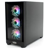 UGD Kuciste Titan 2314, ATX, providna stranica, ugradjena 4xRGB kulera, Crno | ePonuda.com