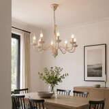  Luster na lancu ANTON 8xE14/60W/230V bela patina | Eponuda.com