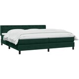 Box Spring krevet s madracem tamno zeleni 180x220 cm baršun | shoptok.hr