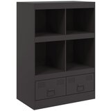  Visoka komoda crna 67 x 39 x 95 cm čelična | Eponuda.com
