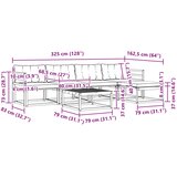  Set vanjskih sofa 6 pcs Bijela i krem | Eponuda.com