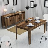 Hanah home Set trpezarijski sto i komoda Milan 524, 2 komada, Orah | Eponuda.ba