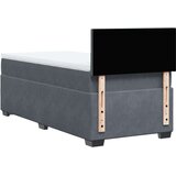 vidaXL Box spring postelja z vzmetnico temno siv 90x190 cm žamet | Shoptok.si