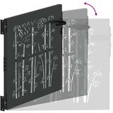  Vrtna vrata 85 x 100 cm Čelik s praškastim premazom Crna | shoptok.hr