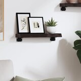  Zidna polica tamnosmeđa 40x10x4 cm od obrađene hrastovine | Eponuda.com